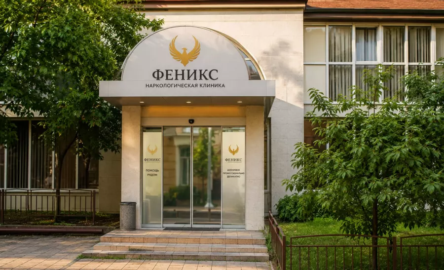 Вход в наркологическую клинику «Феникс» в Торопце